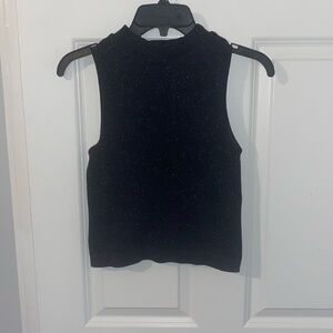 orange kiss size medium cropped mock turtleneck